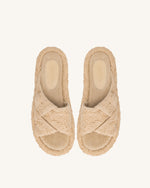 Sandale à plateforme tissée Lilah - Beige