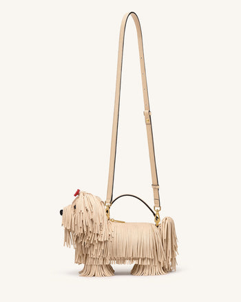 Coco Sac à main en forme de chien ébouriffé - Abricot