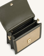 Mini Sac Bandoulière à Rabat en Faux Suède - Vert