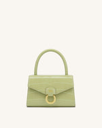 Sac à main Stella - Vert Clair Effet Croco