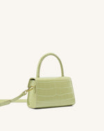 Sac à main Stella - Vert Clair Effet Croco