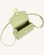 Sac à main Stella - Vert Clair Effet Croco