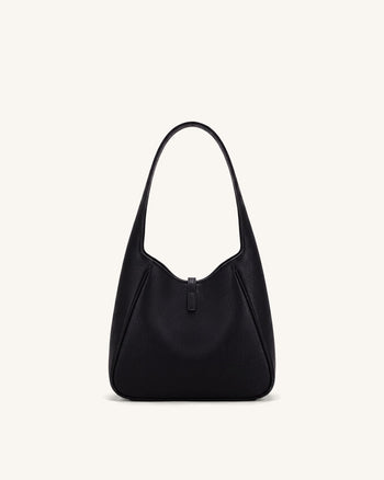 Bruna Sac Hobo grainé - Noir