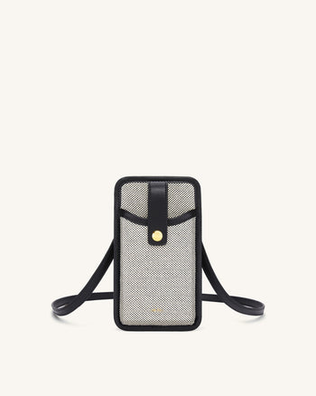 Aylin Sac Téléphone Portable - Noir Canevas