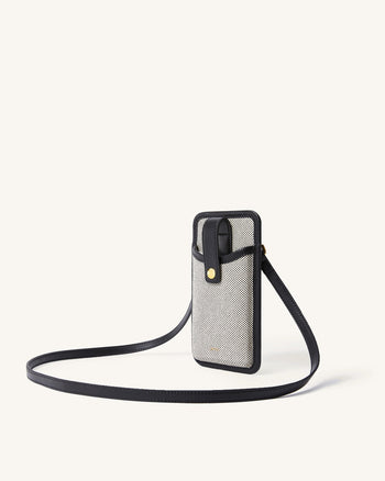 Aylin Sac Téléphone Portable - Noir Canevas