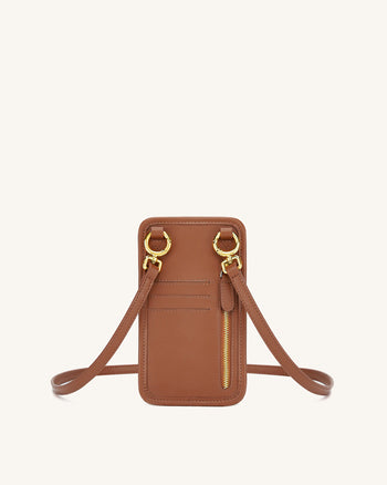 Aylin Sac Téléphone Portable - Marron Canevas