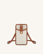 Aylin Sac Téléphone Portable - Marron Canevas