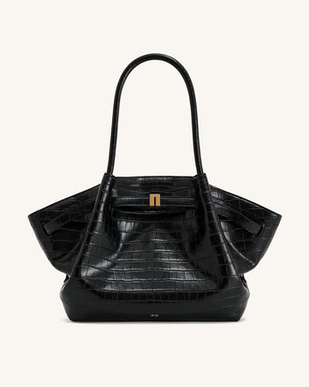 Hana Grand Sac Cabas - Noir Croco