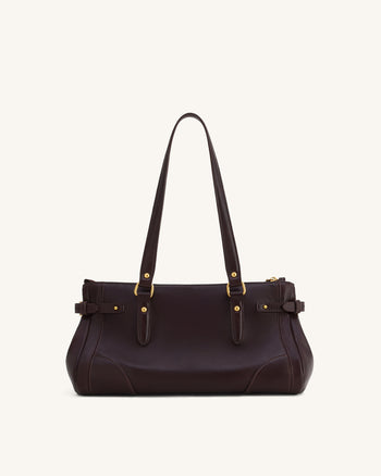 Sac fourre-tout allongé Yvette - Marron foncé