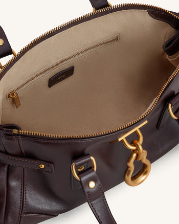 Sac fourre-tout allongé Yvette - Marron foncé