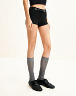 Chaussures Plates à Lanière Tressée Kayla - Noir