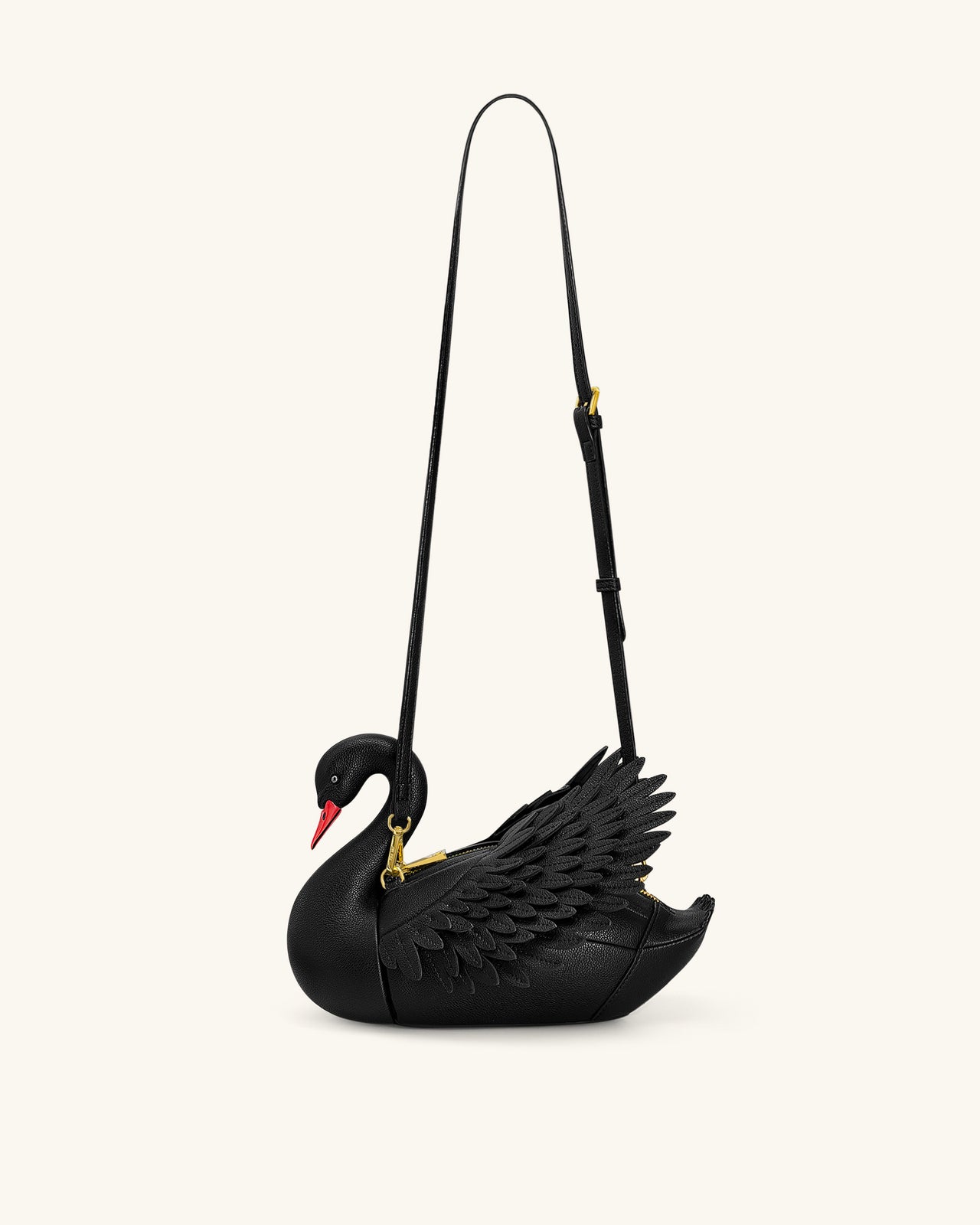 Alani Sac bandoulière en forme de cygne - Noir