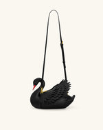 Alani Sac bandoulière en forme de cygne - Noir