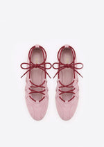 Iria Ballerines à lacets - Rose poudré