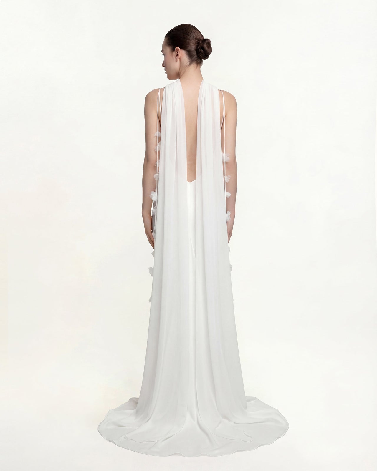 Châle cape en tulle - Blanc