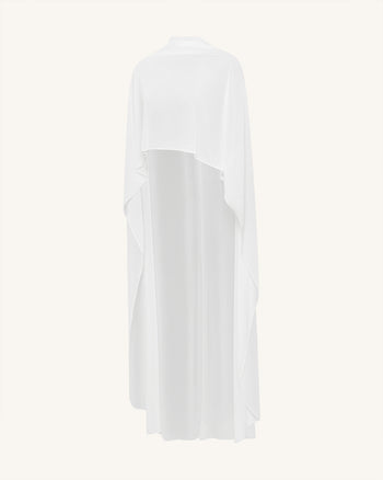 Châle cape en tulle - Blanc