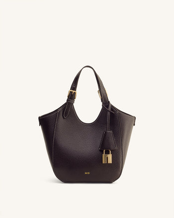Ines Sac cabas à cadenas - Marron foncé
