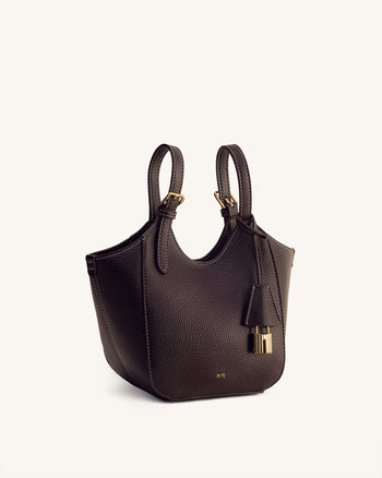 Ines Sac cabas à cadenas - Marron foncé