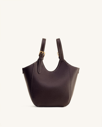 Ines Sac cabas à cadenas - Marron foncé