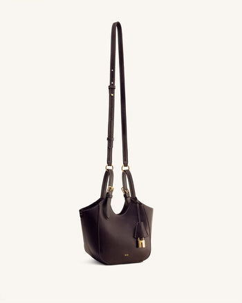 Ines Sac cabas à cadenas - Marron foncé