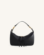 Selia Sac bandoulière en cuir grainé souple - Noir