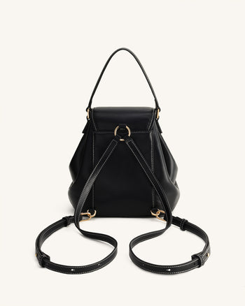 Harper Sac à dos à boucle et poches - Noir