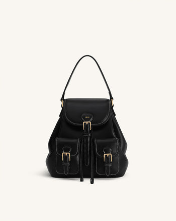 Harper Sac à dos à boucle et poches - Noir