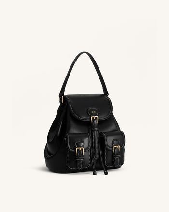 Harper Sac à dos à boucle et poches - Noir