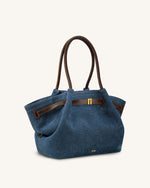 Hana Sac cabas moyen en jean - Denim bleu
