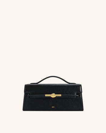 Sac à anse supérieure Nœud de corde métallique Lena - Noir