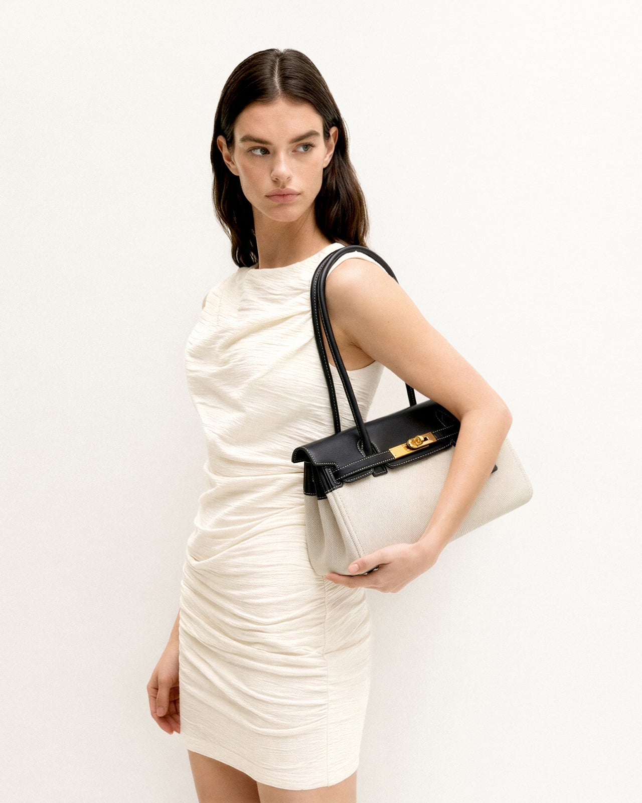 Sac épaule Yara – Toile noire