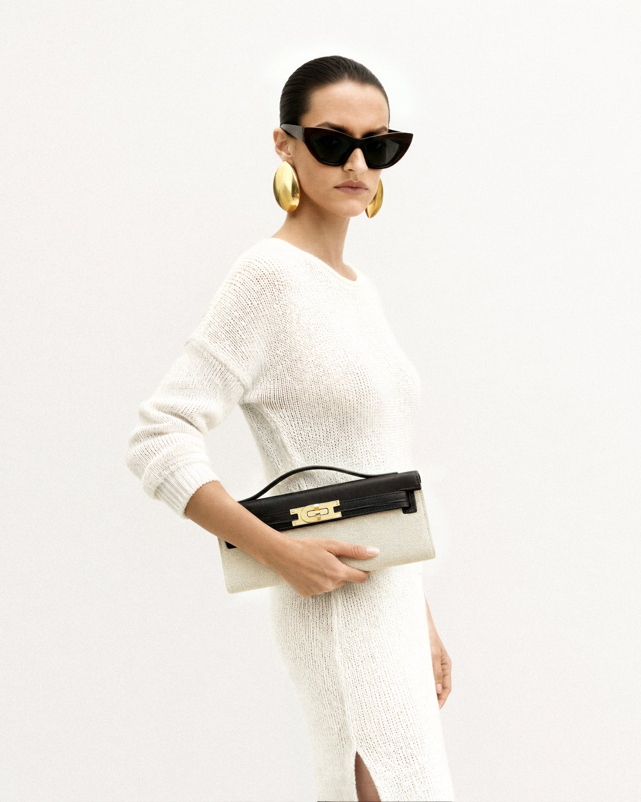 Sac à poignée rigide Bria – Toile noire