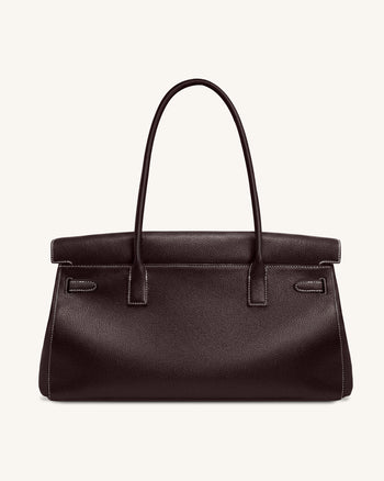 Yara Grand sac à bandoulière - Marron foncé