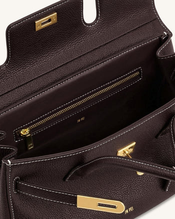 Yara Grand sac à bandoulière - Marron foncé