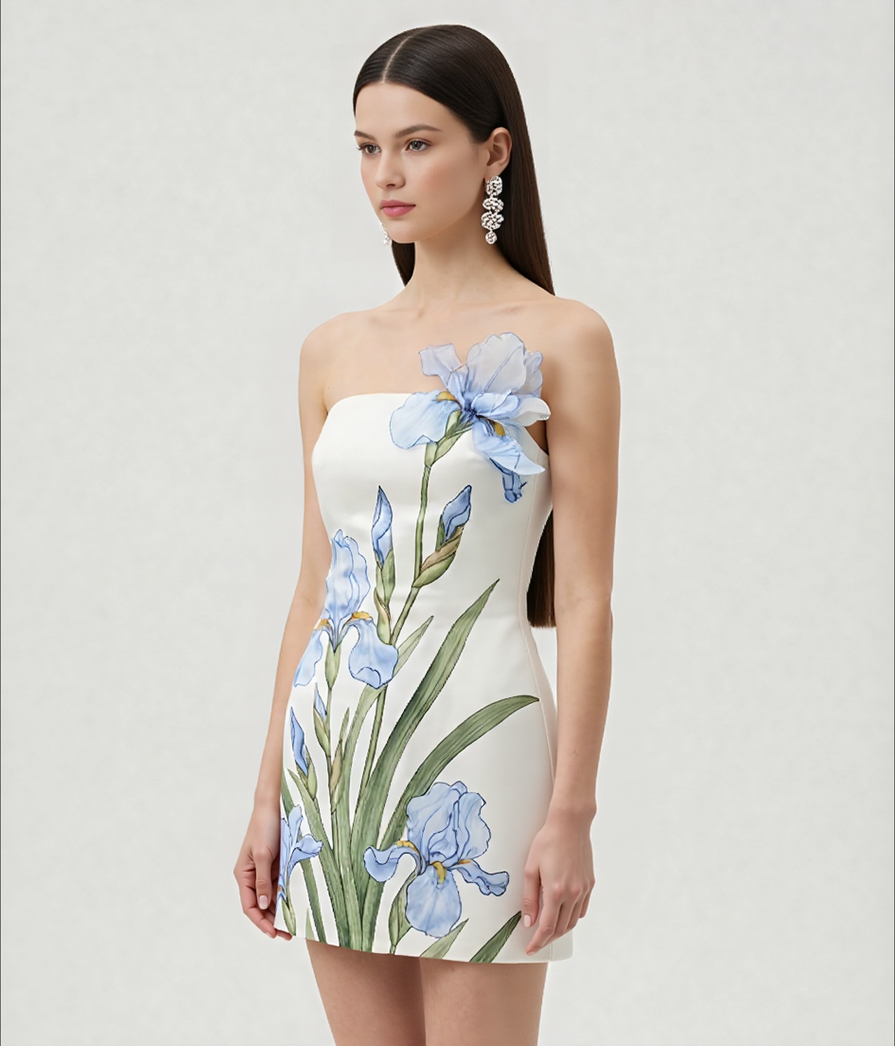 Mini robe à imprimé floral - Blanc