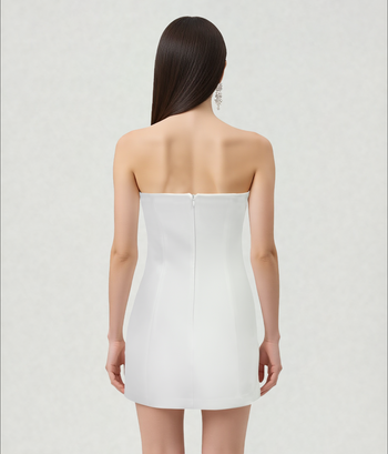 Mini robe à imprimé floral - Blanc