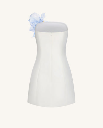 Mini robe à imprimé floral - Blanc