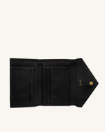 Celeste Portefeuille enveloppe texturé tissé - Noir