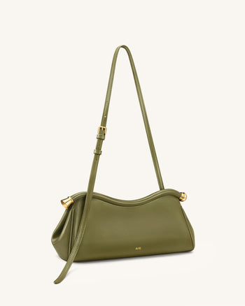Naomi Sac à Bandoulière Incurvé - Vert Olive