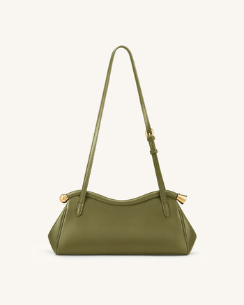 Naomi Sac à Bandoulière Incurvé - Vert Olive