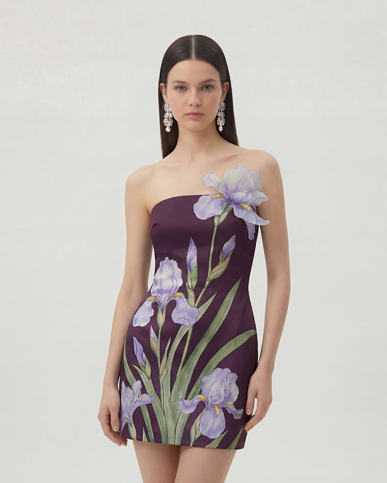 Robe mini à imprimé floral - Violet