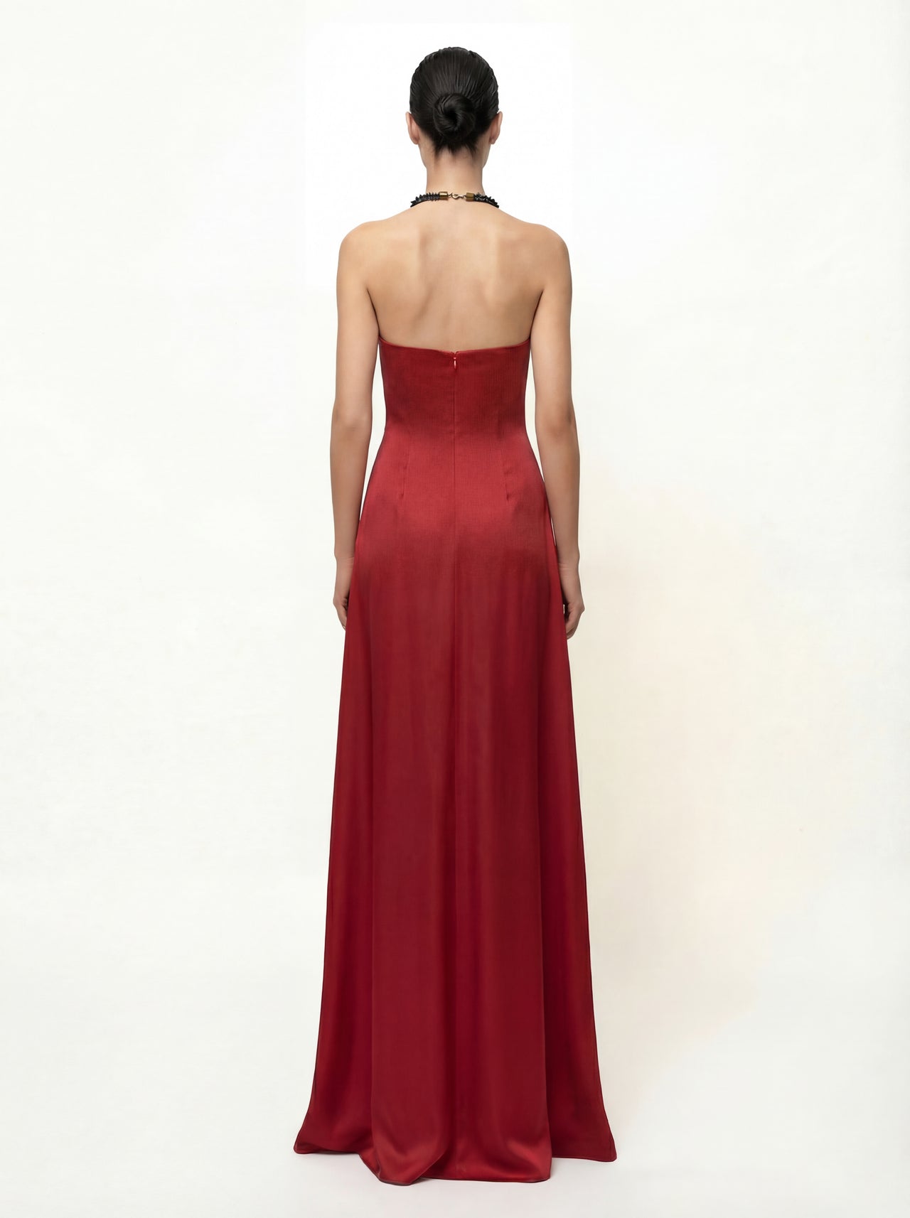 Robe longue dos nu à imprimé floral Iris - Rubis