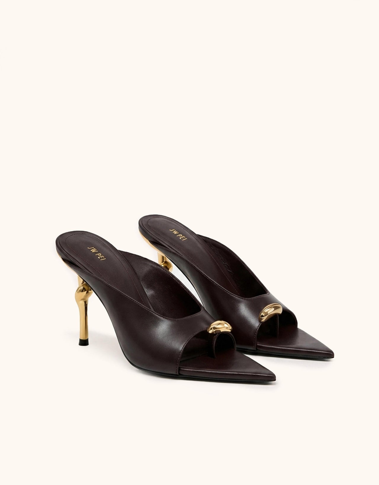 Noemi Mules à talons à bout pointu - Bordeaux