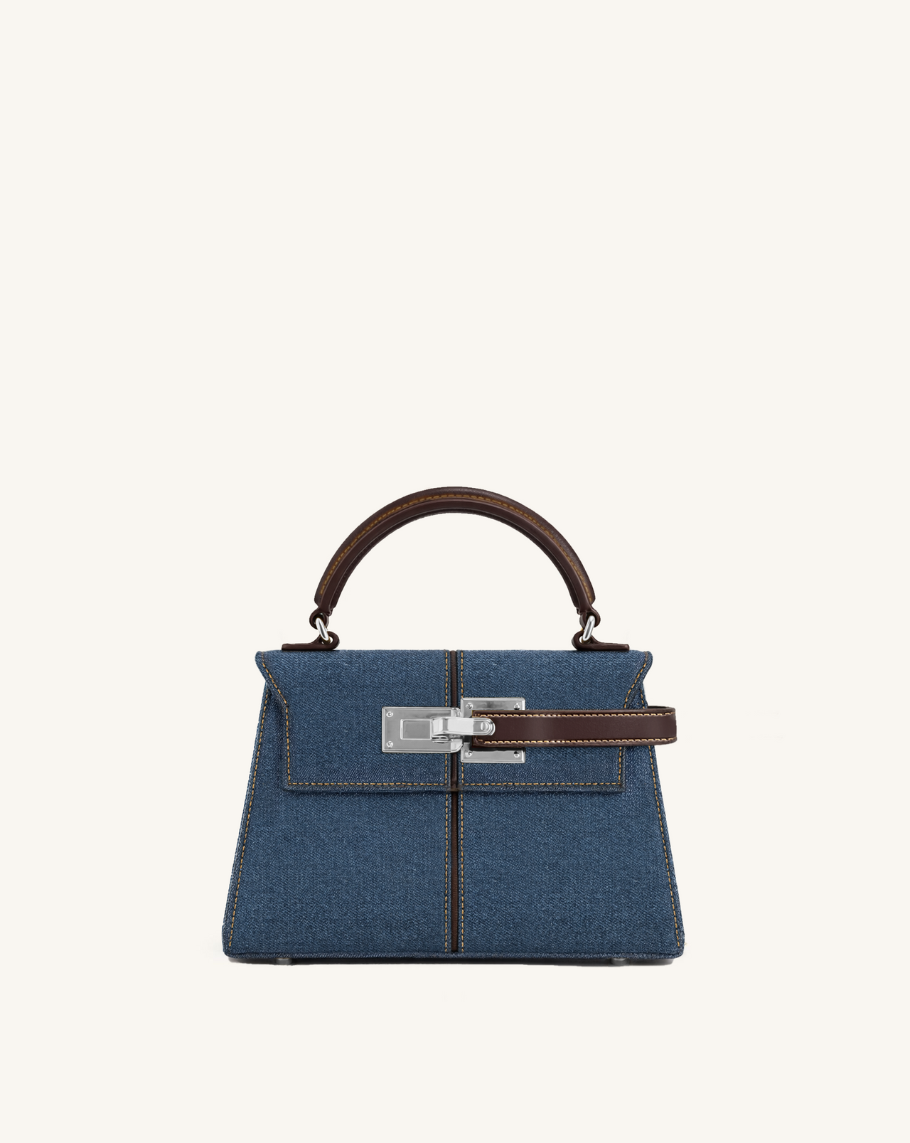 Elise Sac à main à poignée supérieure - Denim bleu