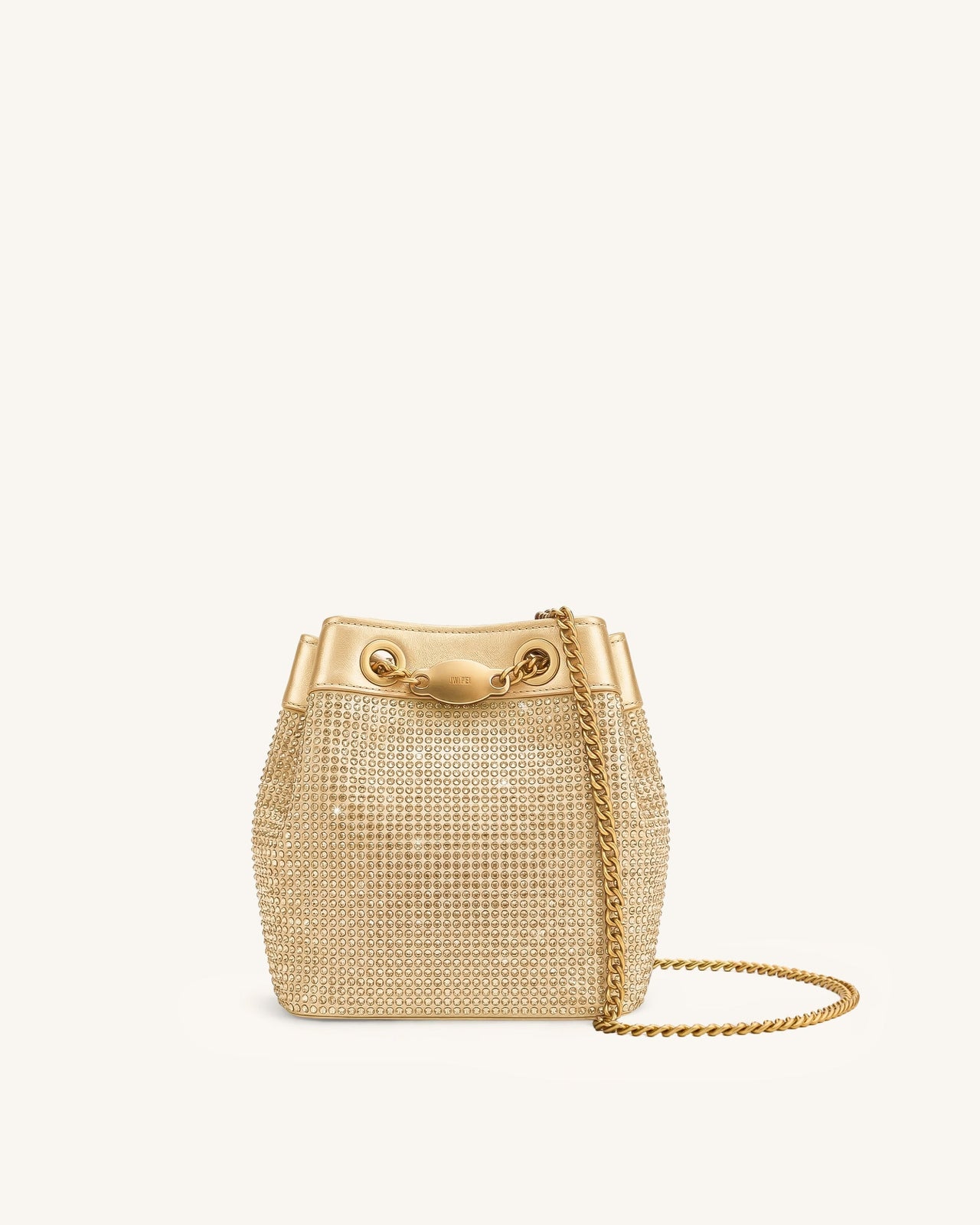Yara Sac seau en cristaux artificiels - Champagne