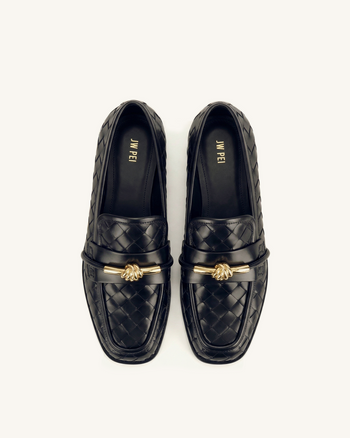 Elowen Mocassins tissés à mors - Noir