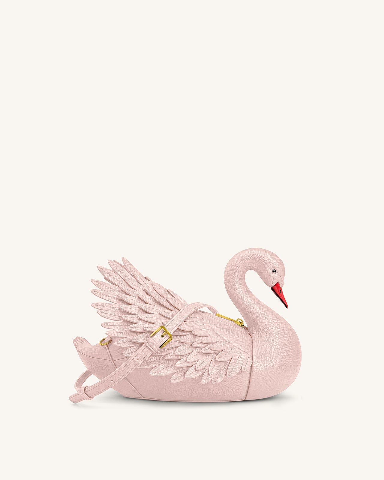 Alani Sac bandoulière en forme de cygne - Rose clair