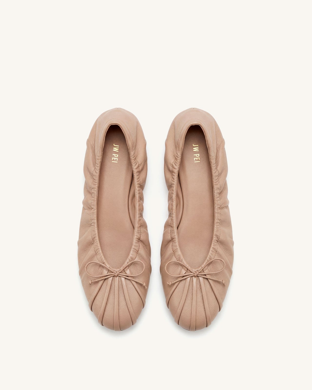 Solenne Ballerines froncées à cordon de serrage - Kaki