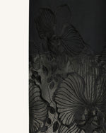 Orchid Robe corset brodée - Noir