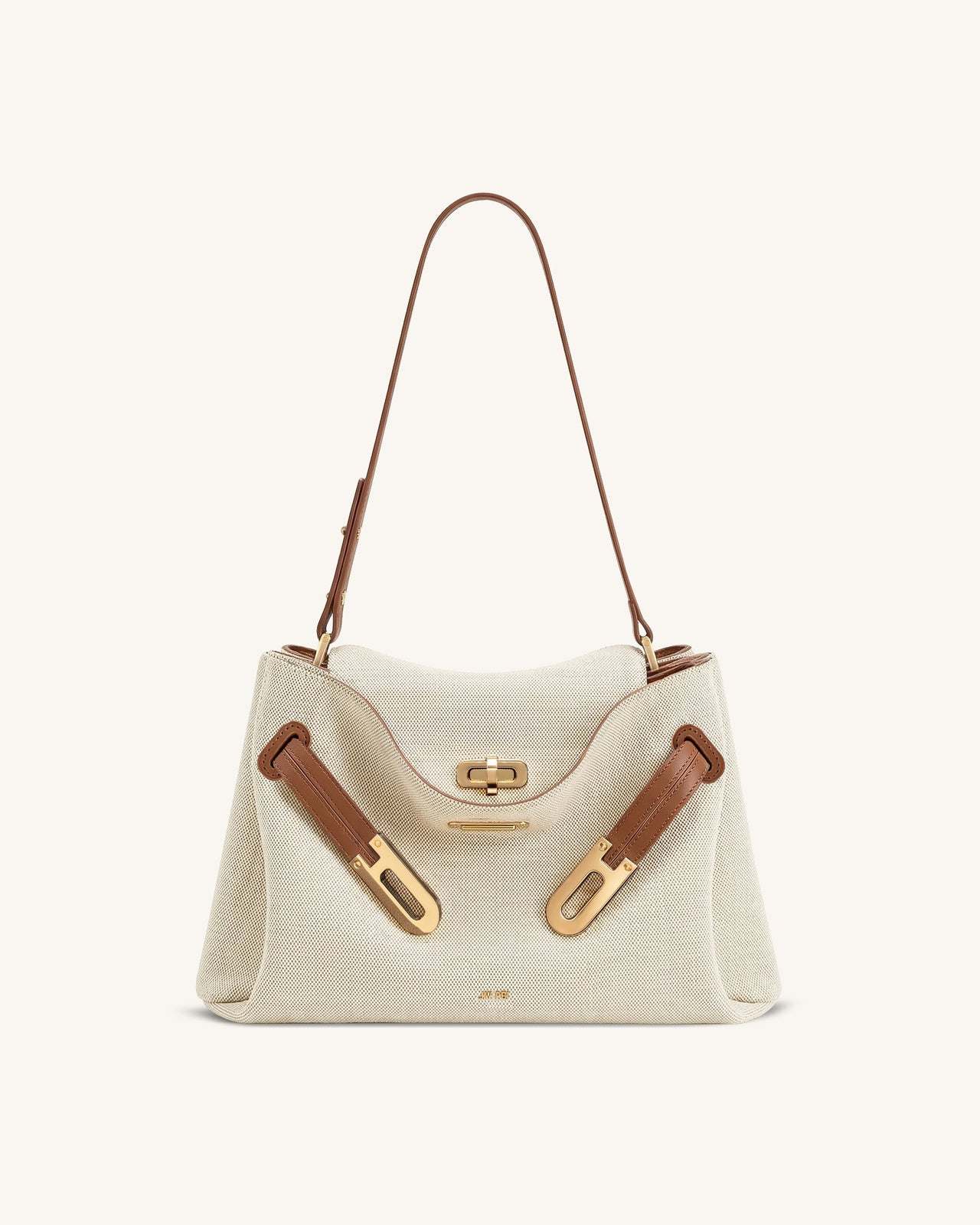 Rhea Sac à bandoulière à double boucle - Toile marron